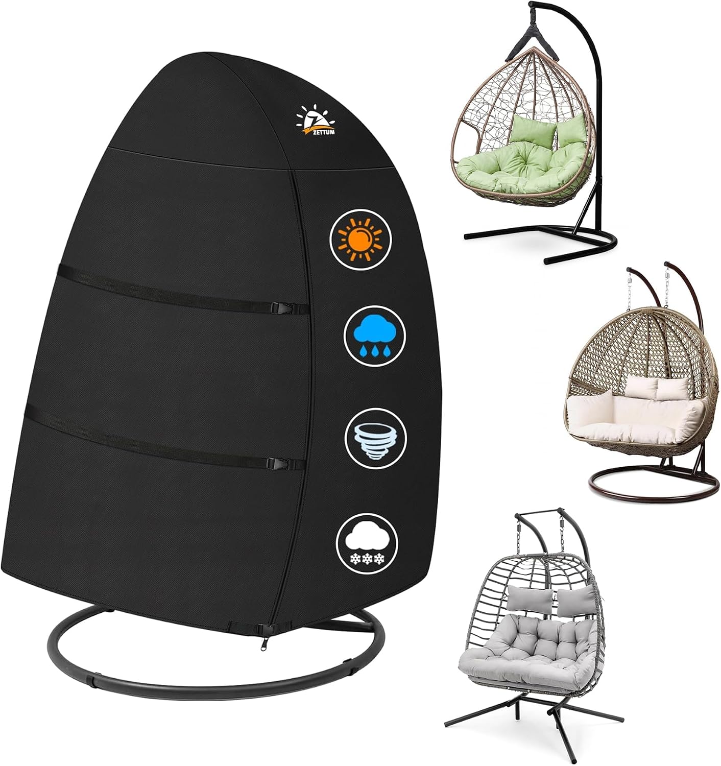 Double Egg Swing Chair Cover