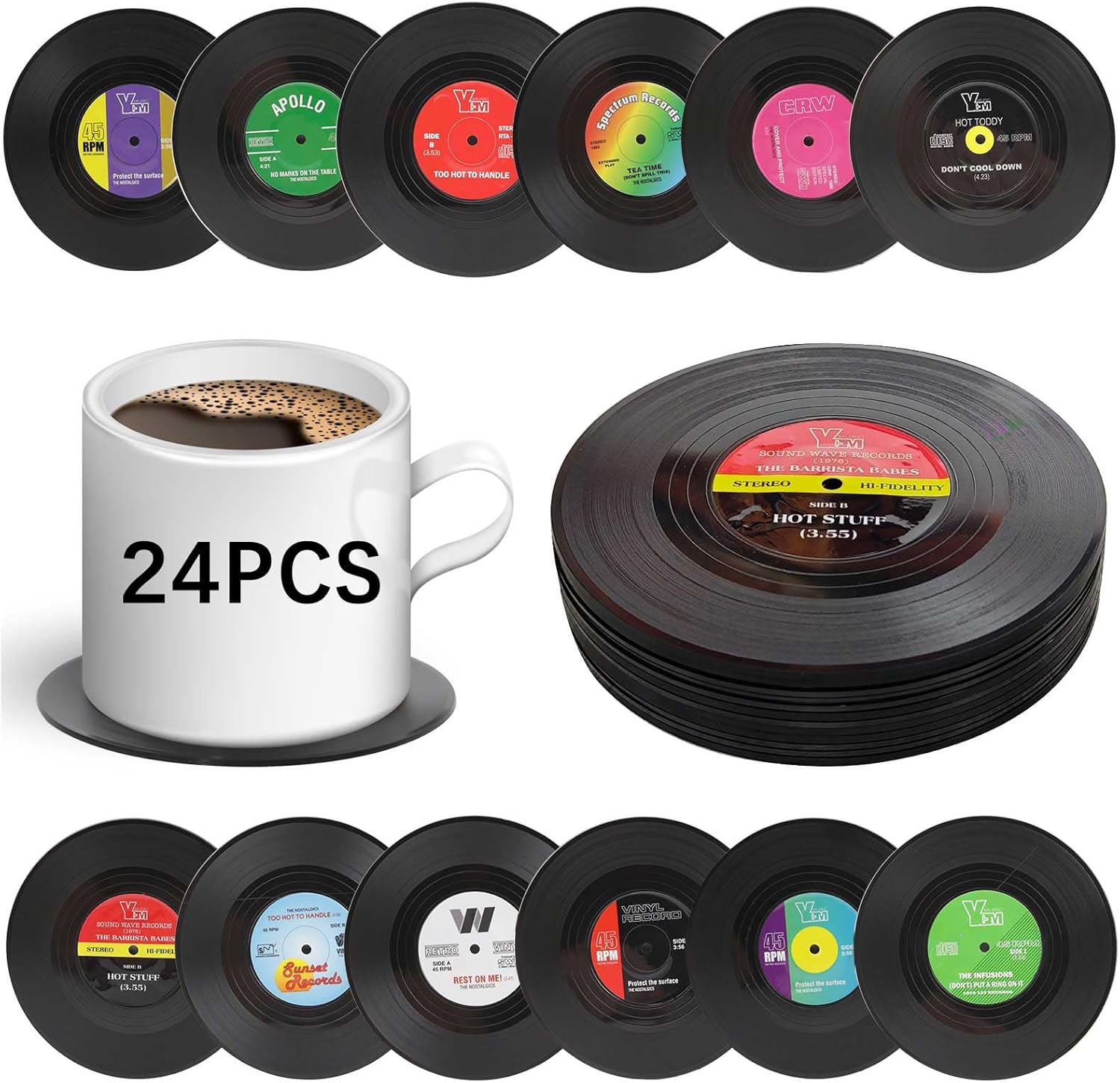 Vinyl Record Coasters